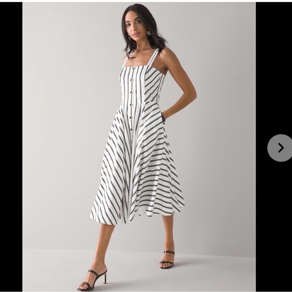 White House Black Market Striped Midi Dress